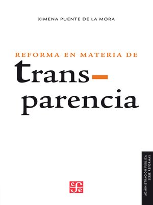 cover image of La reforma en materia de transparencia